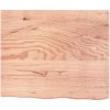 Bänkskiva badrum ljusbrun 60x50x(2-4) cm behandlat massivt trä vidaXL 60 x 50 x 4 cm – miniatyr 3