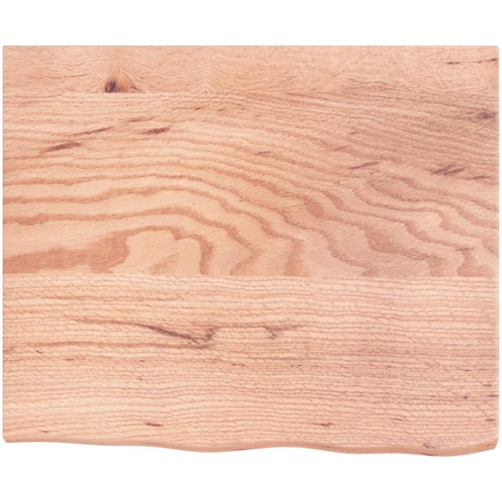 Bänkskiva badrum ljusbrun 60x50x(2-4) cm behandlat massivt trä vidaXL 60 x 50 x 4 cm – bild 3