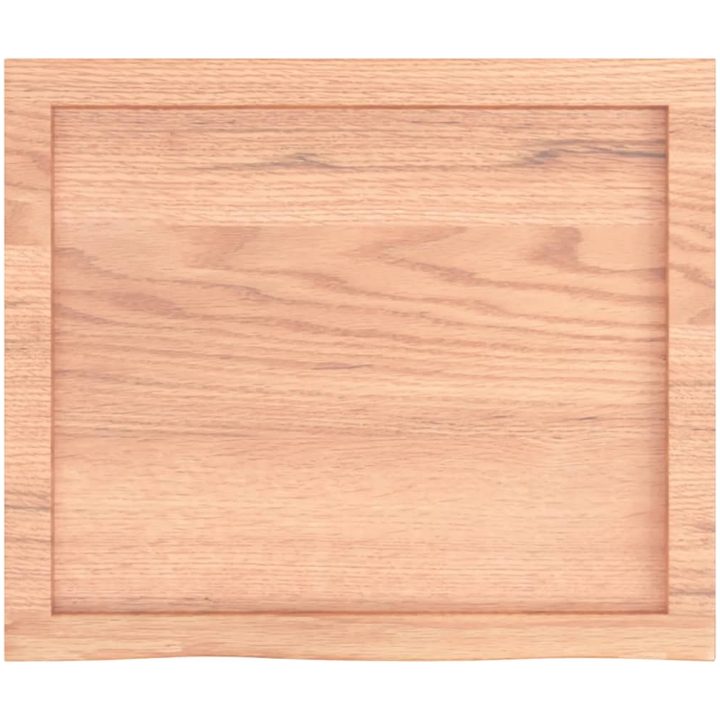 Bänkskiva badrum ljusbrun 60x50x(2-4) cm behandlat massivt trä vidaXL 60 x 50 x 4 cm – bild 4