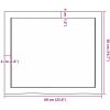 Bänkskiva badrum ljusbrun 60x50x(2-4) cm behandlat massivt trä vidaXL 60 x 50 x 4 cm – miniatyr 9
