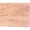 Bänkskiva badrum ljusbrun 60x50x(2-6) cm behandlat massivt trä vidaXL 60 x 50 x 6 cm – miniatyr 3