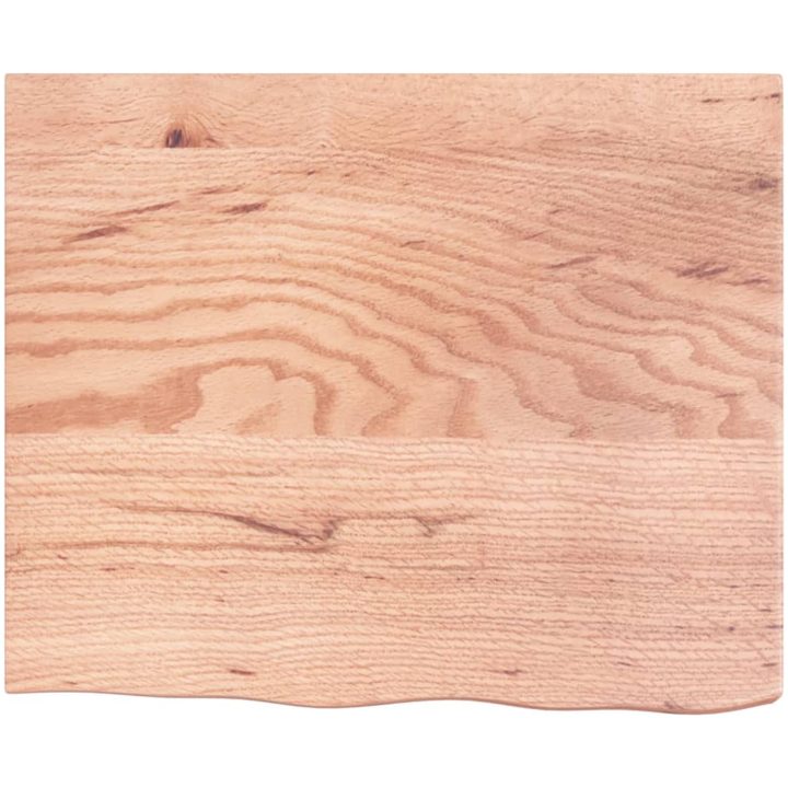 Bänkskiva badrum ljusbrun 60x50x(2-6) cm behandlat massivt trä vidaXL 60 x 50 x 6 cm – bild 3