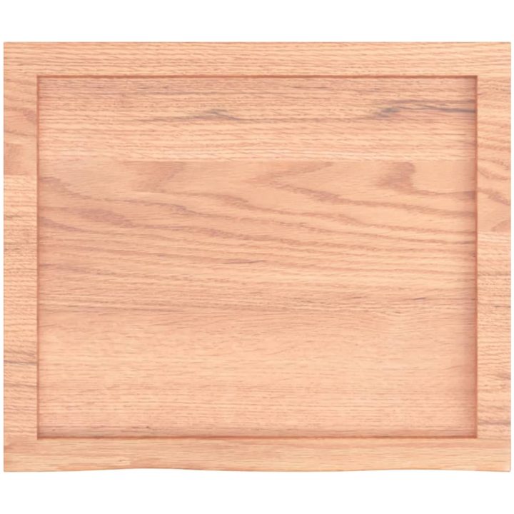 Bänkskiva badrum ljusbrun 60x50x(2-6) cm behandlat massivt trä vidaXL 60 x 50 x 6 cm – bild 4