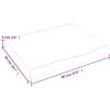 Bänkskiva badrum ljusbrun 60x50x(2-6) cm behandlat massivt trä vidaXL 60 x 50 x 6 cm – miniatyr 8