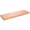 Bänkskiva badrum ljusbrun 80x30x(2-4) cm behandlat massivt trä vidaXL 80 x 30 x 4 cm – miniatyr 2