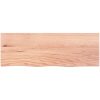 Bänkskiva badrum ljusbrun 80x30x(2-4) cm behandlat massivt trä vidaXL 80 x 30 x 4 cm – miniatyr 3