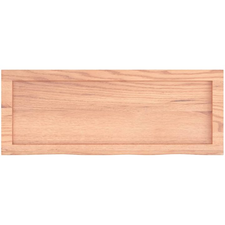 Bänkskiva badrum ljusbrun 80x30x(2-4) cm behandlat massivt trä vidaXL 80 x 30 x 4 cm – bild 4