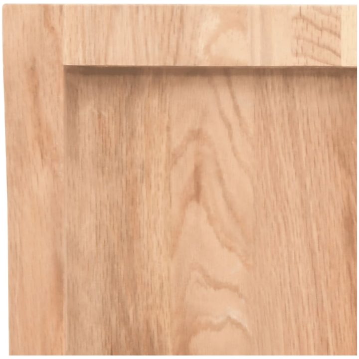 Bänkskiva badrum ljusbrun 80x30x(2-4) cm behandlat massivt trä vidaXL 80 x 30 x 4 cm – bild 6