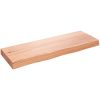 Bänkskiva badrum ljusbrun 80x30x(2-6) cm behandlat massivt trä vidaXL 80 x 30 x 6 cm – miniatyr 2