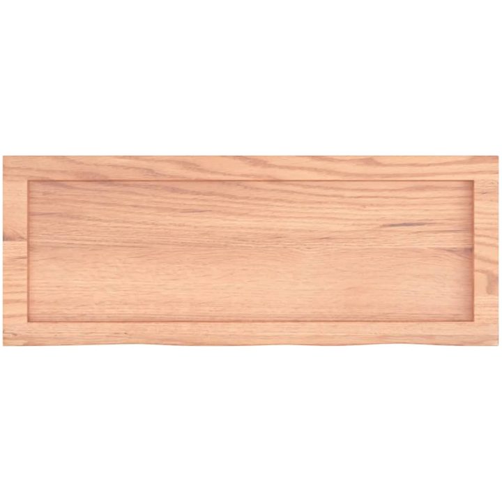 Bänkskiva badrum ljusbrun 80x30x(2-6) cm behandlat massivt trä vidaXL 80 x 30 x 6 cm – bild 4