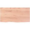 Bänkskiva badrum ljusbrun 80x40x(2-4) cm behandlat massivt trä vidaXL 80 x 40 x 4 cm – miniatyr 3
