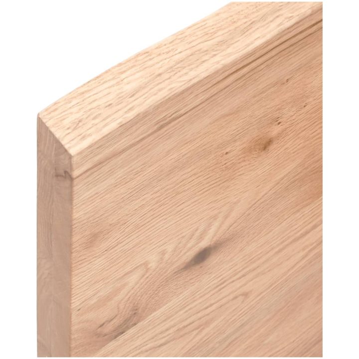 Bänkskiva badrum ljusbrun 80x40x(2-4) cm behandlat massivt trä vidaXL 80 x 40 x 4 cm – bild 7
