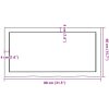 Bänkskiva badrum ljusbrun 80x40x(2-4) cm behandlat massivt trä vidaXL 80 x 40 x 4 cm – miniatyr 9
