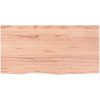 Bänkskiva badrum ljusbrun 80x40x(2-6) cm behandlat massivt trä vidaXL 80 x 40 x 6 cm – miniatyr 3