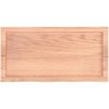 Bänkskiva badrum ljusbrun 80x40x(2-6) cm behandlat massivt trä vidaXL 80 x 40 x 6 cm – miniatyr 4