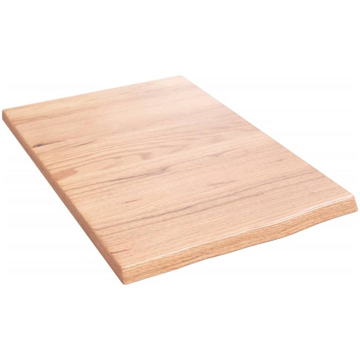 Bänkskiva badrum ljusbrun behandlat massivt trä vidaXL 40 x 60 x 2 cm – bild 2