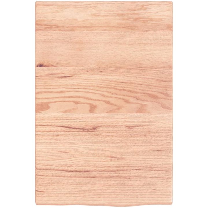 Bänkskiva badrum ljusbrun behandlat massivt trä vidaXL 40 x 60 x 2 cm – bild 3