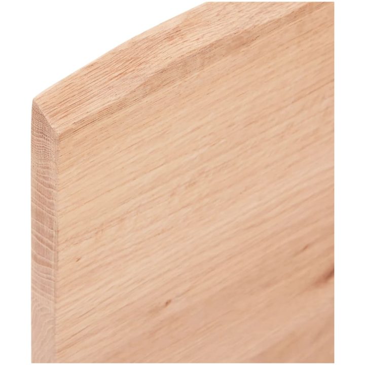 Bänkskiva badrum ljusbrun behandlat massivt trä vidaXL 40 x 60 x 2 cm – bild 5