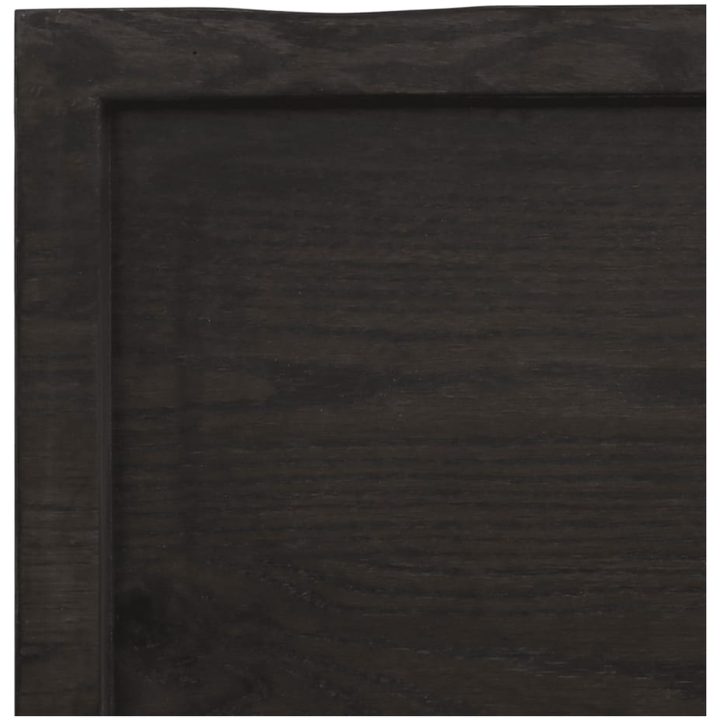 Bänkskiva badrum mörkbrun 100x50x(2-6) cm behandlat massivt trä vidaXL 100 x 50 x 6 cm – bild 6
