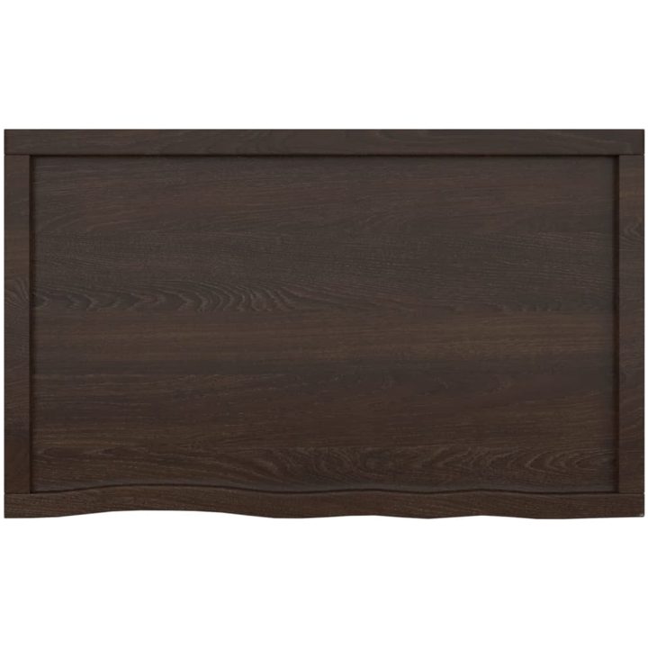 Bänkskiva badrum mörkbrun 100x60x(2-4) cm behandlat massivt trä vidaXL 100 x 60 x 4 cm – bild 4