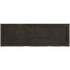 Bänkskiva badrum mörkbrun 120x40x(2-6) cm behandlat massivt trä vidaXL 120 x 40 x 6 cm – miniatyr 3