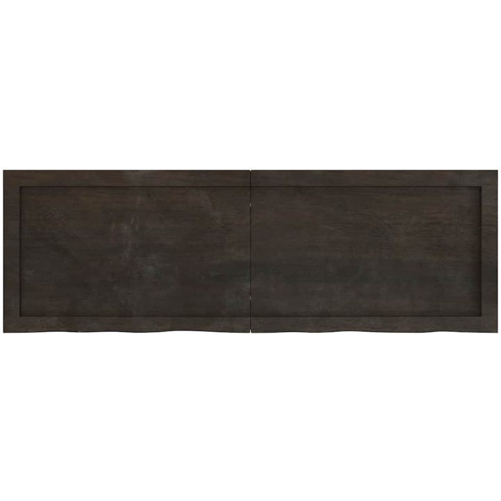 Bänkskiva badrum mörkbrun 120x40x(2-6) cm behandlat massivt trä vidaXL 120 x 40 x 6 cm – bild 3