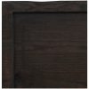 Bänkskiva badrum mörkbrun 120x50x(2-4) cm behandlat massivt trä vidaXL 120 x 50 x 4 cm – miniatyr 7