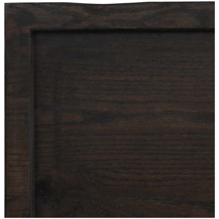 Bänkskiva badrum mörkbrun 120x50x(2-4) cm behandlat massivt trä vidaXL 120 x 50 x 4 cm – bild 7