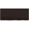 Bänkskiva badrum mörkbrun 120x50x(2-6) cm behandlat massivt trä vidaXL 120 x 50 x 6 cm – miniatyr 4