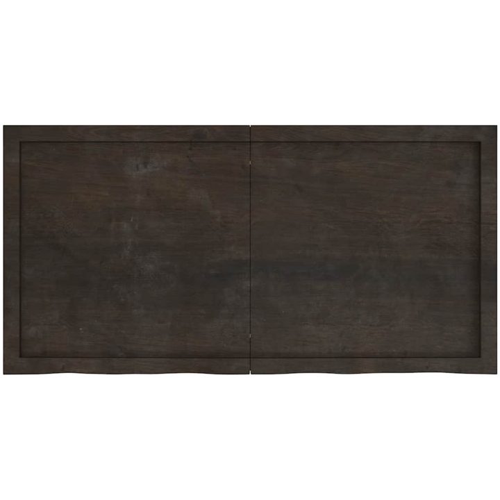 Bänkskiva badrum mörkbrun 120x60x(2-4) cm behandlat massivt trä vidaXL 120 x 60 x 4 cm – bild 3