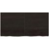 Bänkskiva badrum mörkbrun 120x60x(2-4) cm behandlat massivt trä vidaXL 120 x 60 x 4 cm – miniatyr 4
