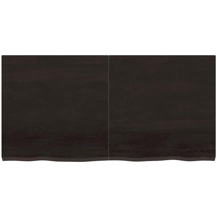 Bänkskiva badrum mörkbrun 120x60x(2-4) cm behandlat massivt trä vidaXL 120 x 60 x 4 cm – bild 4