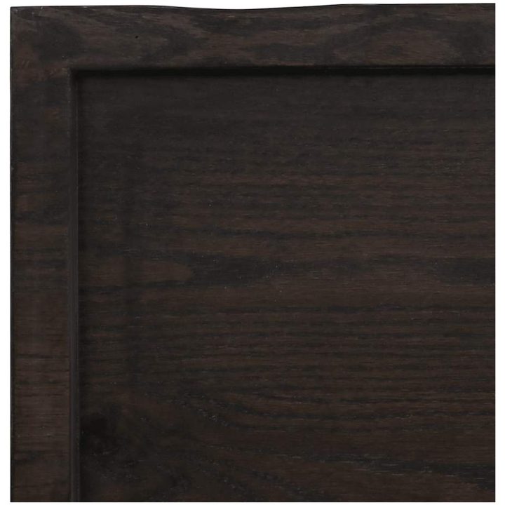 Bänkskiva badrum mörkbrun 120x60x(2-4) cm behandlat massivt trä vidaXL 120 x 60 x 4 cm – bild 7