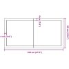 Bänkskiva badrum mörkbrun 120x60x(2-6) cm behandlat massivt trä vidaXL 120 x 60 x 6 cm – miniatyr 11