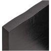 Bänkskiva badrum mörkbrun 140x50x(2-4) cm behandlat massivt trä vidaXL 140 x 50 x 4 cm – miniatyr 9