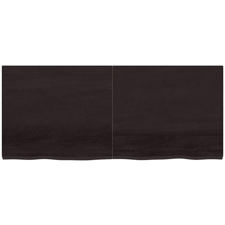 Bänkskiva badrum mörkbrun 140x60x(2-4) cm behandlat massivt trä vidaXL 140 x 60 x 4 cm – bild 3