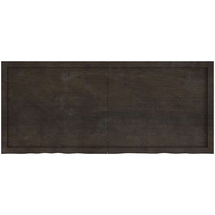 Bänkskiva badrum mörkbrun 140x60x(2-4) cm behandlat massivt trä vidaXL 140 x 60 x 4 cm – bild 4