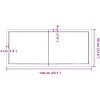 Bänkskiva badrum mörkbrun 140x60x(2-6) cm behandlat massivt trä vidaXL 140 x 60 x 6 cm – miniatyr 11