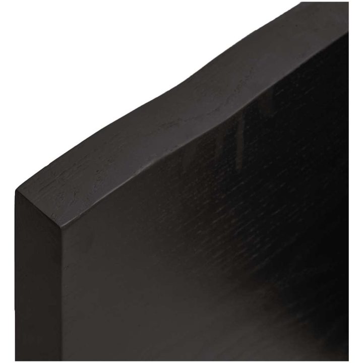 Bänkskiva badrum mörkbrun 160x60x(2-4) cm behandlat massivt trä vidaXL 160 x 60 x 4 cm – bild 9