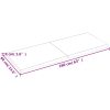 Bänkskiva badrum mörkbrun 160x60x(2-4) cm behandlat massivt trä vidaXL 160 x 60 x 4 cm – miniatyr 10