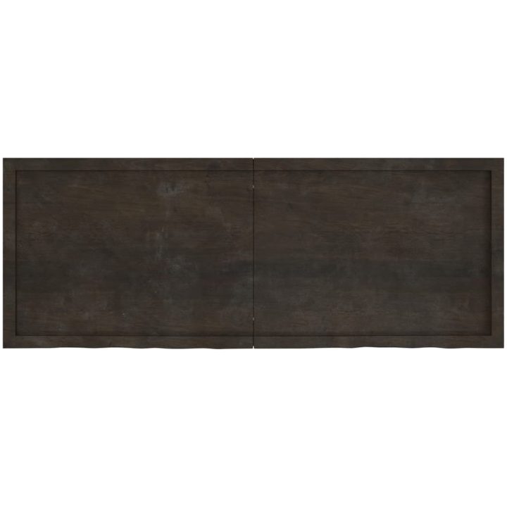 Bänkskiva badrum mörkbrun 160x60x(2-6) cm behandlat massivt trä vidaXL 160 x 60 x 6 cm – bild 4