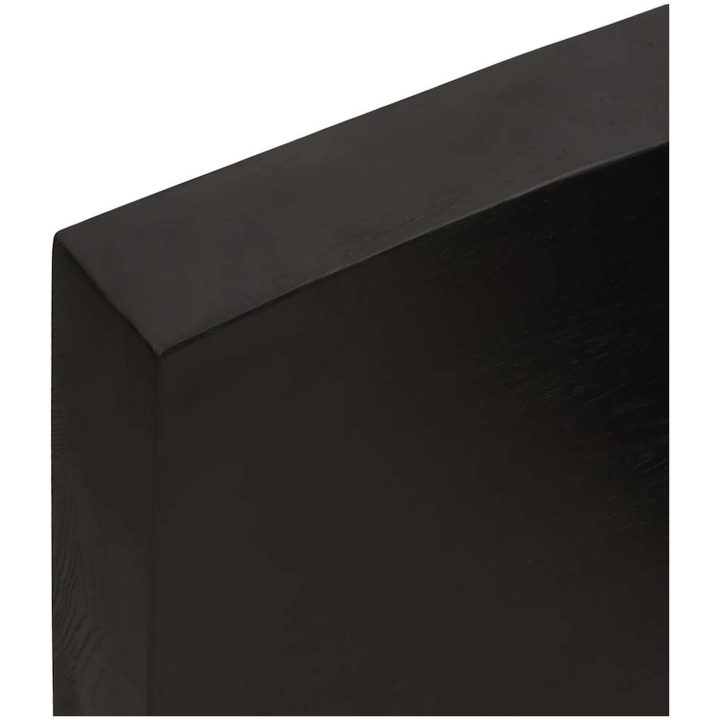 Bänkskiva badrum mörkbrun 160x60x(2-6) cm behandlat massivt trä vidaXL 160 x 60 x 6 cm – bild 9