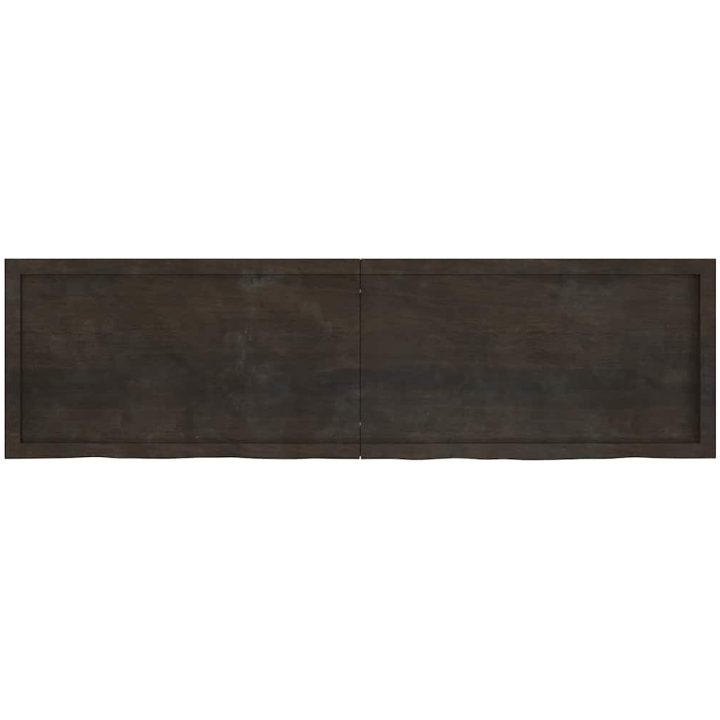 Bänkskiva badrum mörkbrun 180x50x(2-6) cm behandlat massivt trä vidaXL 180 x 50 x 6 cm – bild 4