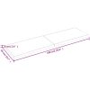 Bänkskiva badrum mörkbrun 180x50x(2-6) cm behandlat massivt trä vidaXL 180 x 50 x 6 cm – miniatyr 10