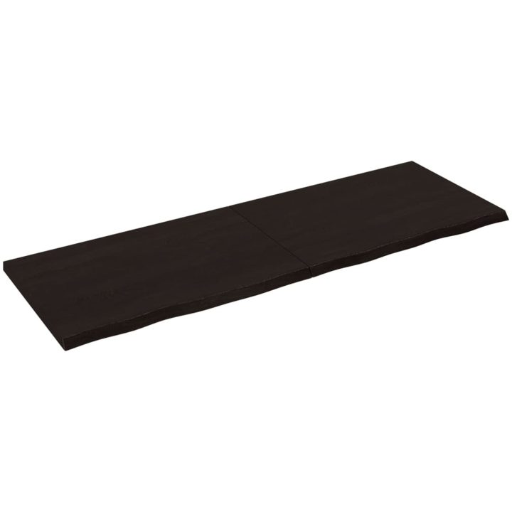 Bänkskiva badrum mörkbrun 180x60x(2-4) cm behandlat massivt trä vidaXL 180 x 60 x 4 cm – bild 2