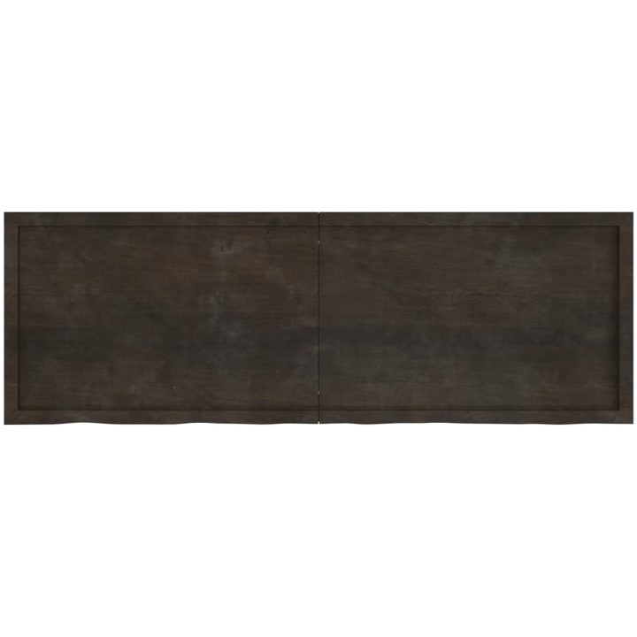 Bänkskiva badrum mörkbrun 180x60x(2-4) cm behandlat massivt trä vidaXL 180 x 60 x 4 cm – bild 4