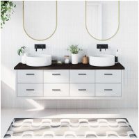 Bänkskiva badrum mörkbrun 180x60x(2-4) cm behandlat massivt trä vidaXL