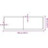 Bänkskiva badrum mörkbrun 180x60x(2-6) cm behandlat massivt trä vidaXL 180 x 60 x 6 cm – miniatyr 11