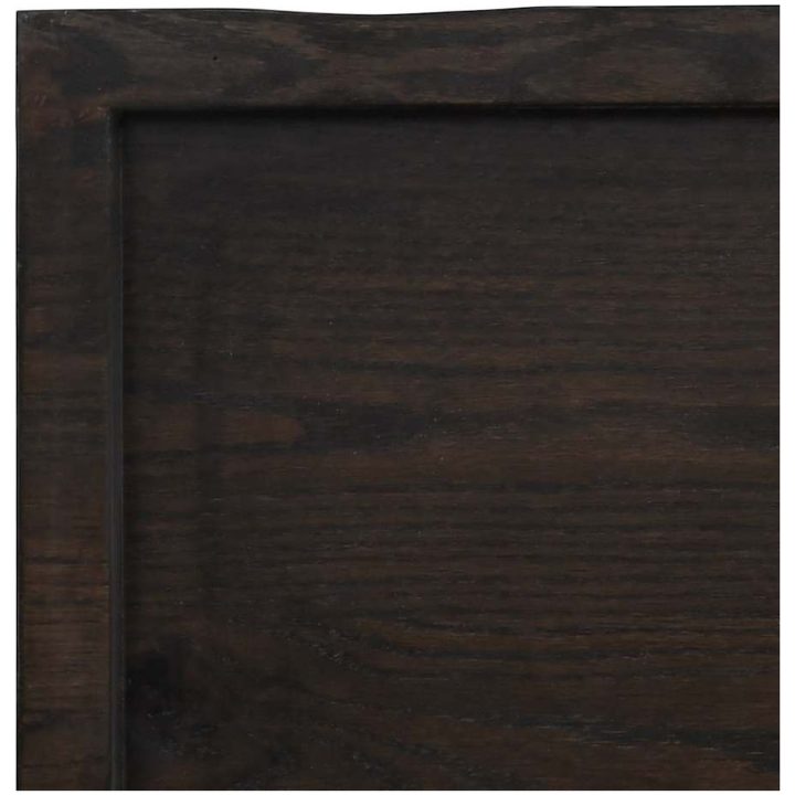 Bänkskiva badrum mörkbrun 180x60x(2-6) cm behandlat massivt trä vidaXL 180 x 60 x 6 cm – bild 7