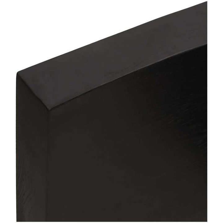 Bänkskiva badrum mörkbrun 180x60x(2-6) cm behandlat massivt trä vidaXL 180 x 60 x 6 cm – bild 9